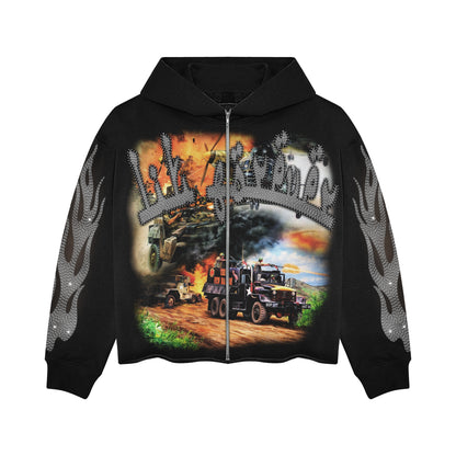 2Lit Taliban Rhinestone Hoodie (Black)